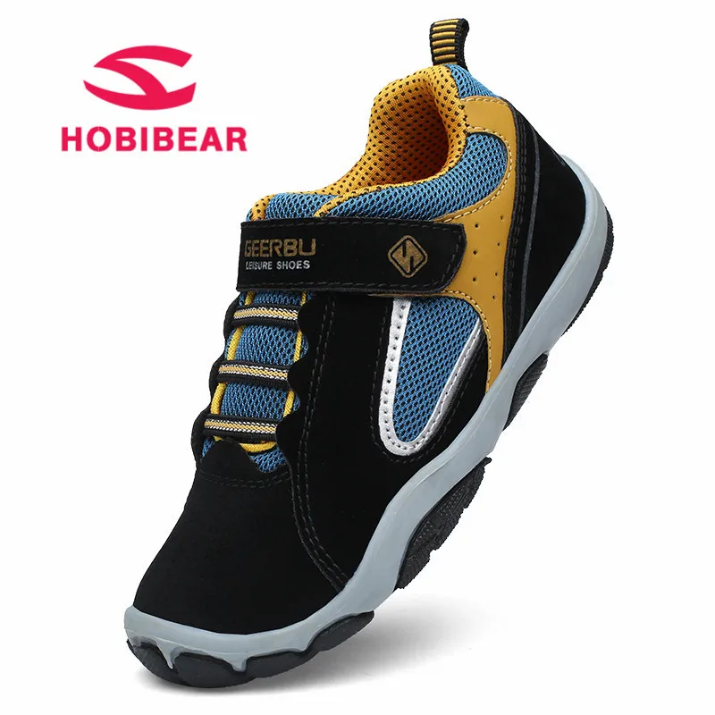 HOBIBEAR Children Shoes For Girls Flat font b Running b font Kids Sneakers Boys Breathable Mesh