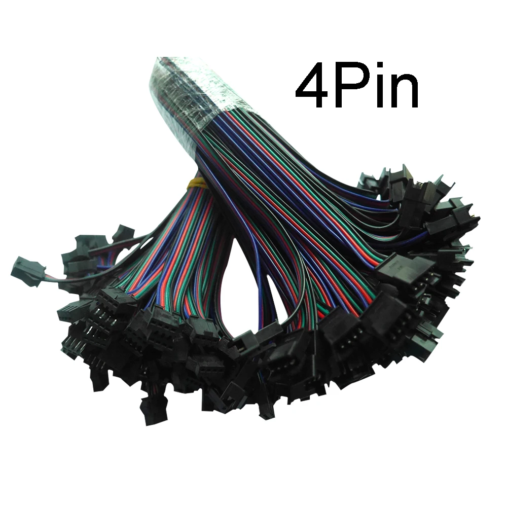 5 пар ~ 100 3pin 4pin 5pin 6pin JST светодиодный ные разъемы штекер и гнездо для 3528 5050 RGB RGBW RGBWW