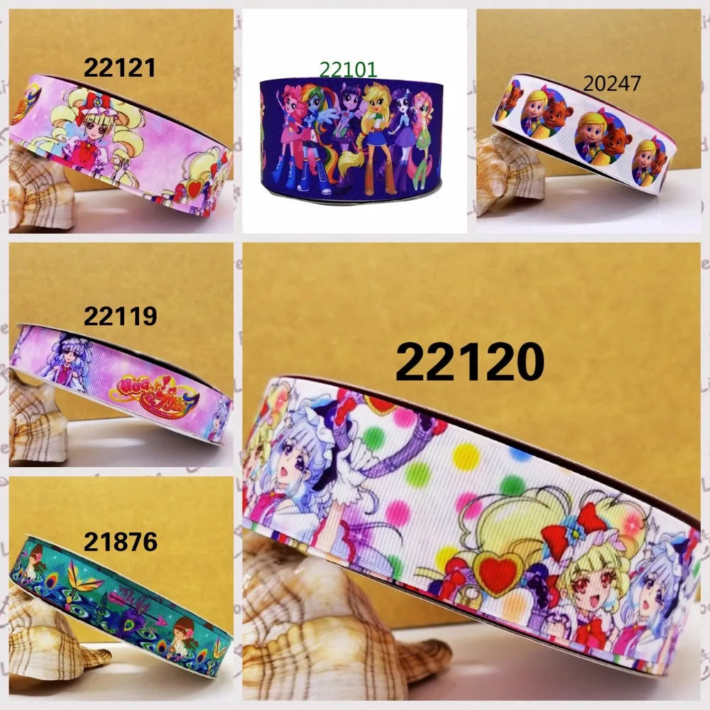 

Cartoon printed grosgrain ribbon ,satin ribbon 10 yards . 20247-