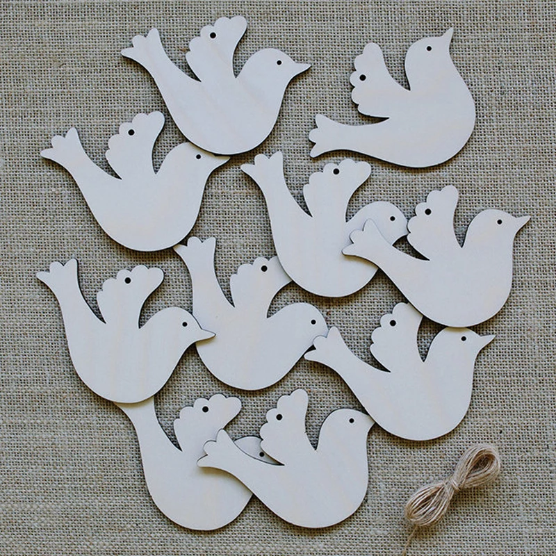 DIY-Crafts-10pcs-lot-Handicraft-Bird-Die-Cutting-Wood-Angle-DIY-Scrapbook-Wood-Crafts-Accessories-Christmas (1)