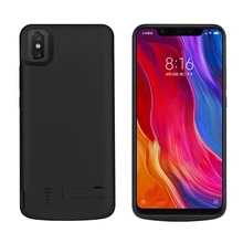 6000 мАч Батарея чехол для XIAOMI 8 внешних Мощность банк Зарядное устройство ТПУ Рамка телефона Чехлы для mi8 с поддержка держатель