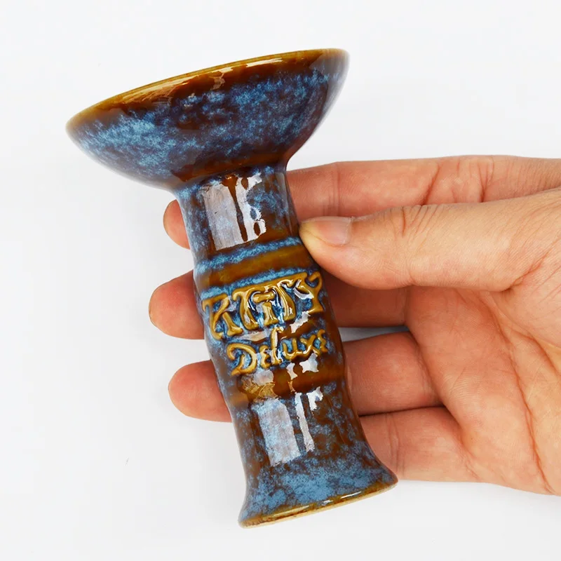 

Hookah Ceramic Bowl with Big Funnel Tobacco Shisha Hookah Bowl for Kaloud Lotus Charcoal Stove Burner Chicha Narguile Smoking
