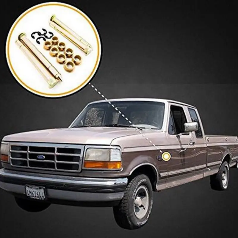 Door Hinge Pins /& Pin Bushing Kit For Ford F150 F250 F350 Series