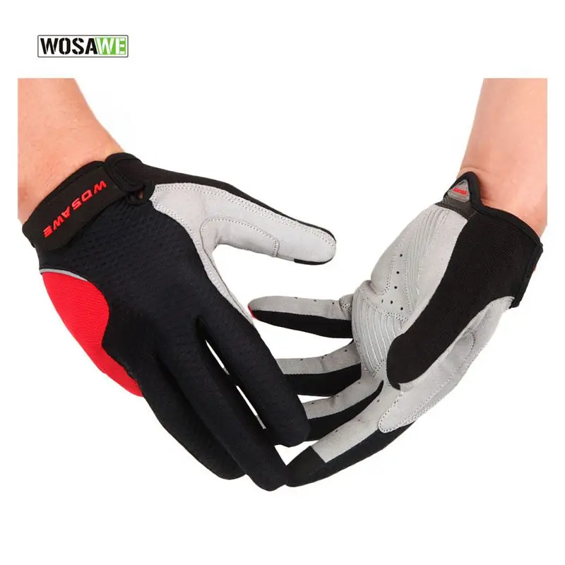 WOSAWE Cycling Gloves Anti slip Road Mountain Bicycle Fleece Inside