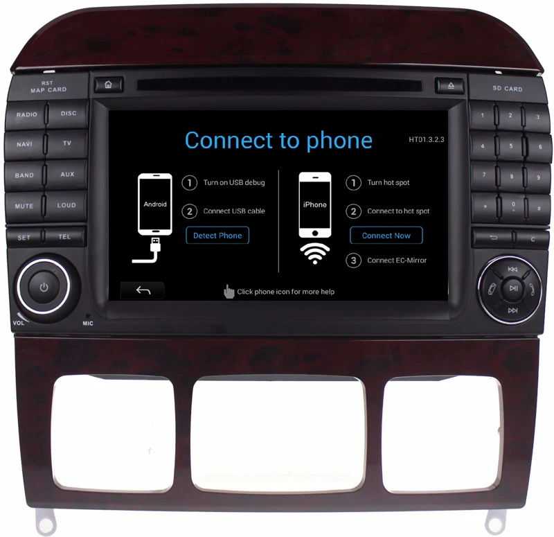 Cheap Car Navigation Android 7.1.1 DVD GPS Player Auto Radio For Mercedes Benz S-Class W220 S280 S300 S350 BT Mirror Link Wifi/4G DAB+ 4