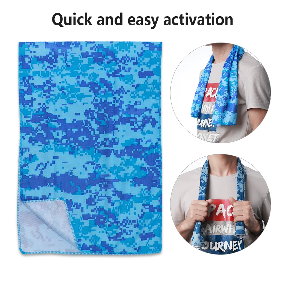 

3 Colors Iced Towel Cold Towel Instant Cooling Outdoor Sports Heatstroke Towel Sport Activities & Athletes Magic Cool Core Towel