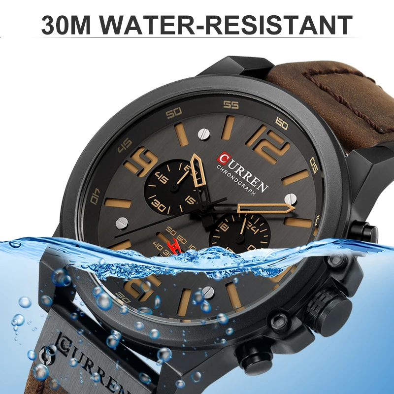 2019 New Men Watch CURREN Top Brand Luxury Mens Quartz Wristwatches Male Leather Military Date Sport Watches Relogio Masculino
