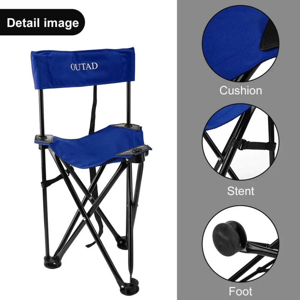 

Outdoor Portable Convenient 600D Oxford Cloth Triangle Shaped Folding Backrest Chair Trekking Camping Fishing Picnic