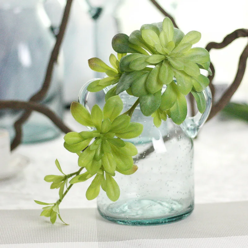 

1pc Artificial Succulent Plants Landscape Decorative Flower Mini Green Fake Succulents Plant Garden Arrangement Decor