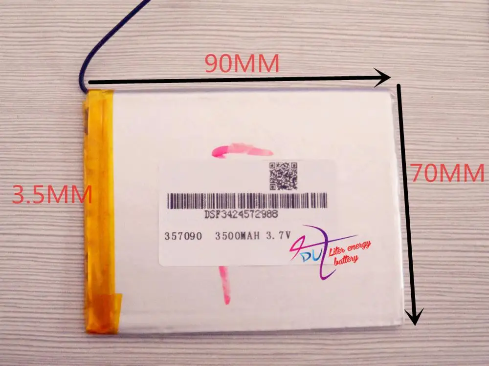 

best battery brand 357090 3.7V 3500mAh Lithium polymer Battery with Protection Board For Tablet PC CUBE U25GT Free Shipping