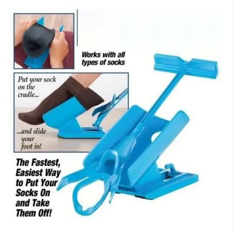 Creative Sock Slider Wear Socks Storage Holder Rack Lazy Wearing Socks