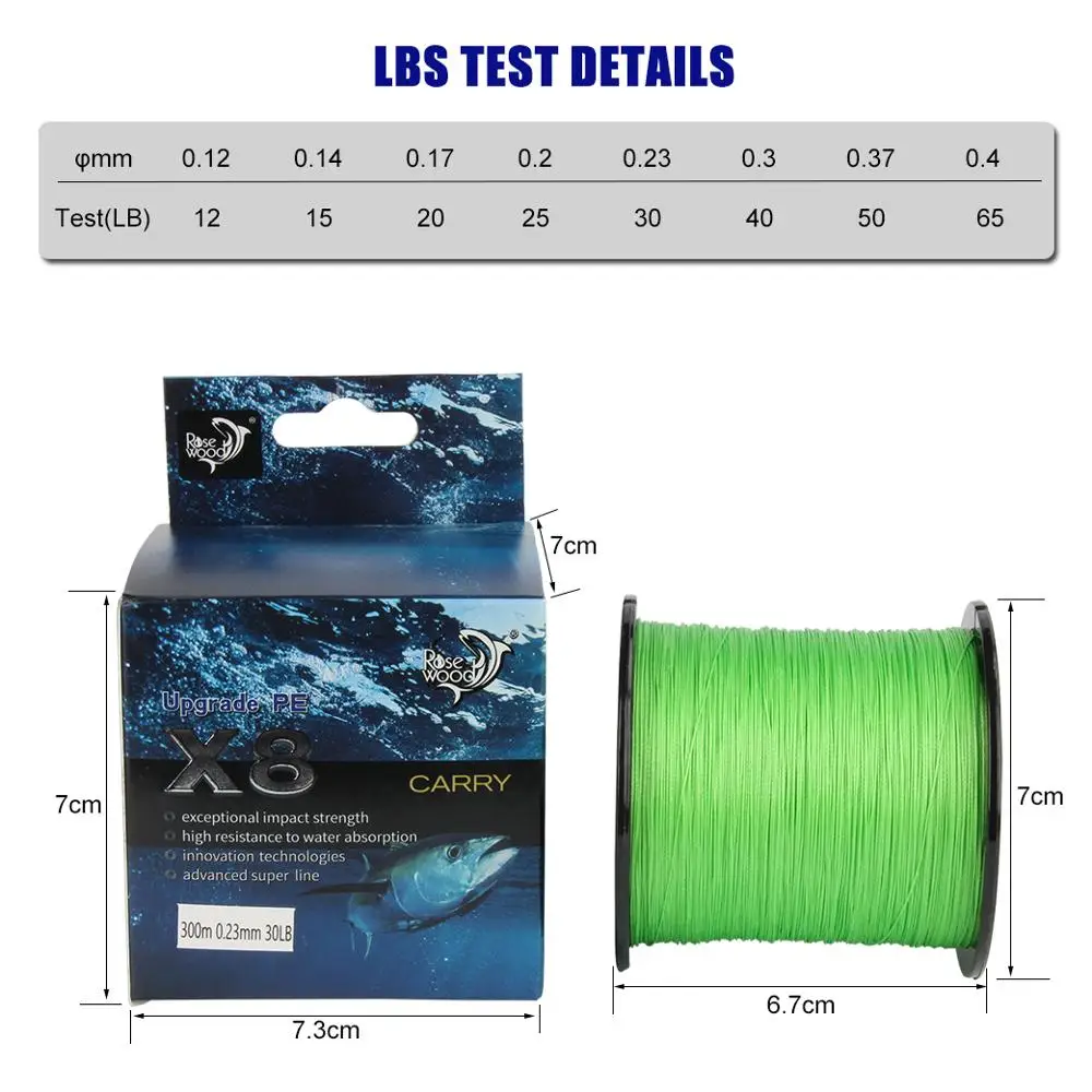 Палисандр 300 м 8 нитей плетеная линия ПЭ волокно леска супер мощные линии 12LB-65LB Высокая чувствительность оплетка леска