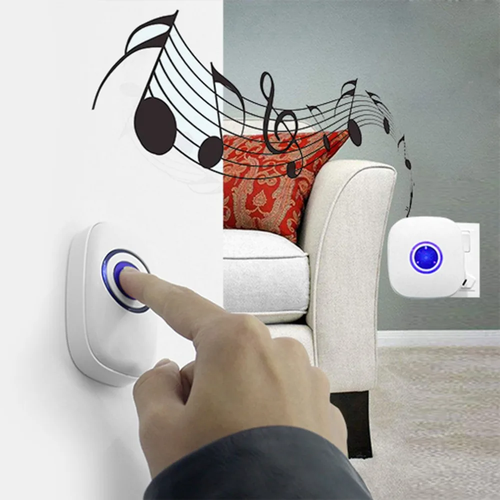 

Wireless Doorbell Remote Control Alert System Intelligent Home Door Bell Long Range Waterproof Electric Doorbell