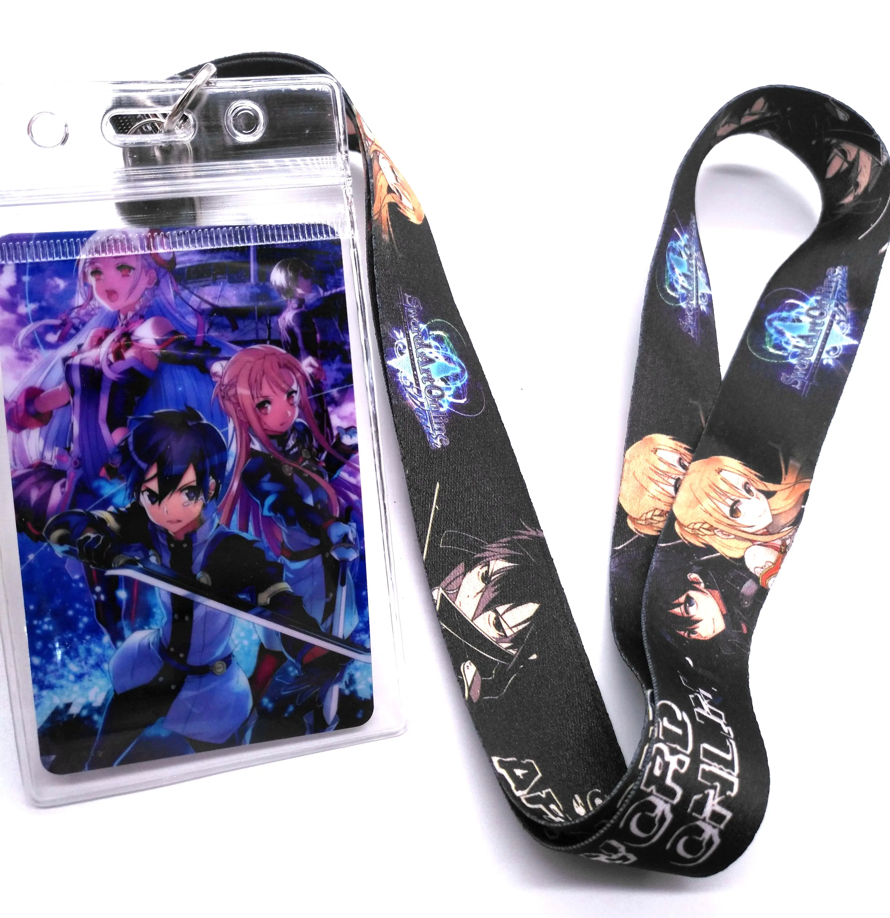  New 1 pcs Cartoon Sword Art Online Neck Strap Neck Strap Lanyards Card Holders Bank Neck Strap ID H