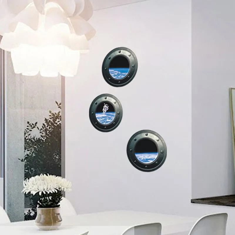 luxury 3D font b home b font decor universe astronaut wallpaper wall stickers high quality on