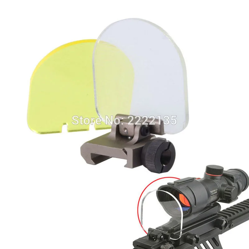 Airsoft Sight Scope Lens Protector Cover Shield Panel 20mm Rail Mount For Rifle 