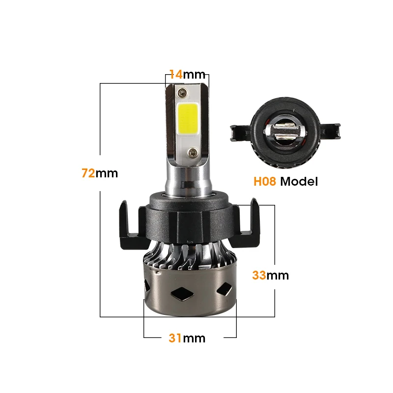 Hlxg 2 шт. H7 Led canbus 12000LM мини автомобильные фары для автомобилей фара мотоцикла без