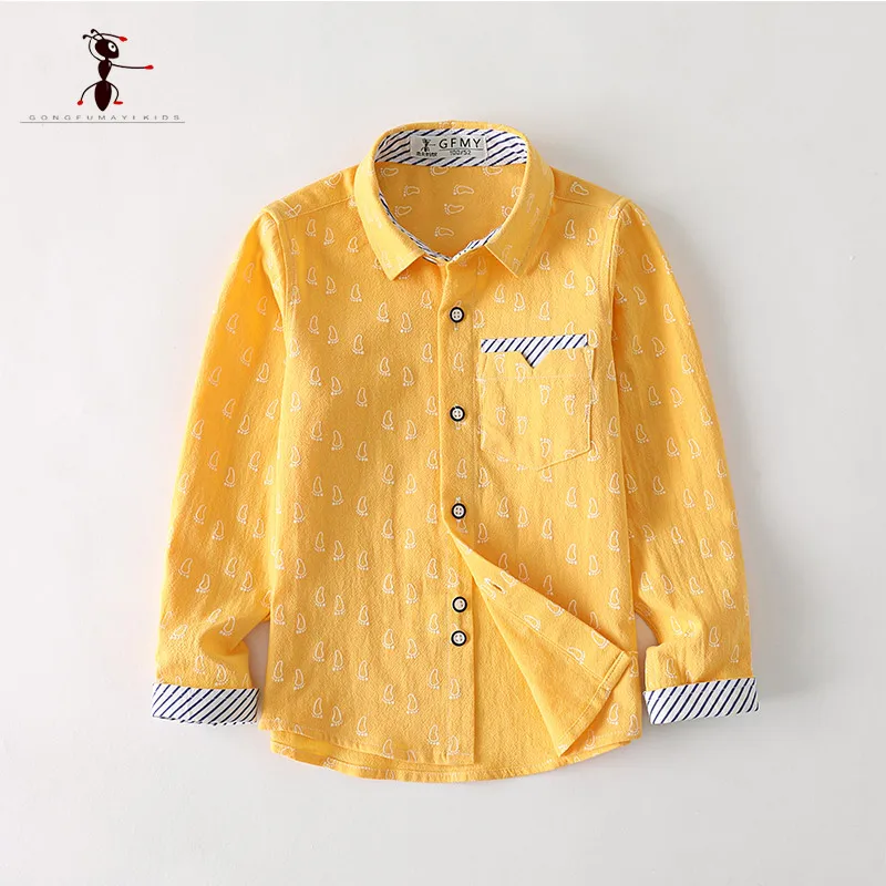 Toddler Boys Shirts 2018 Autumn Casual Boys Shirts Cotton Full Sleeve Turn-down Collar Print For 3-10 Years Old Kids shirts 3 Toddler Boys Shirts 2018 Autumn Casual Boys Shirts Cotton Full Sleeve Turn-down Collar Print For 3-10 Years Old Kids shirts 3