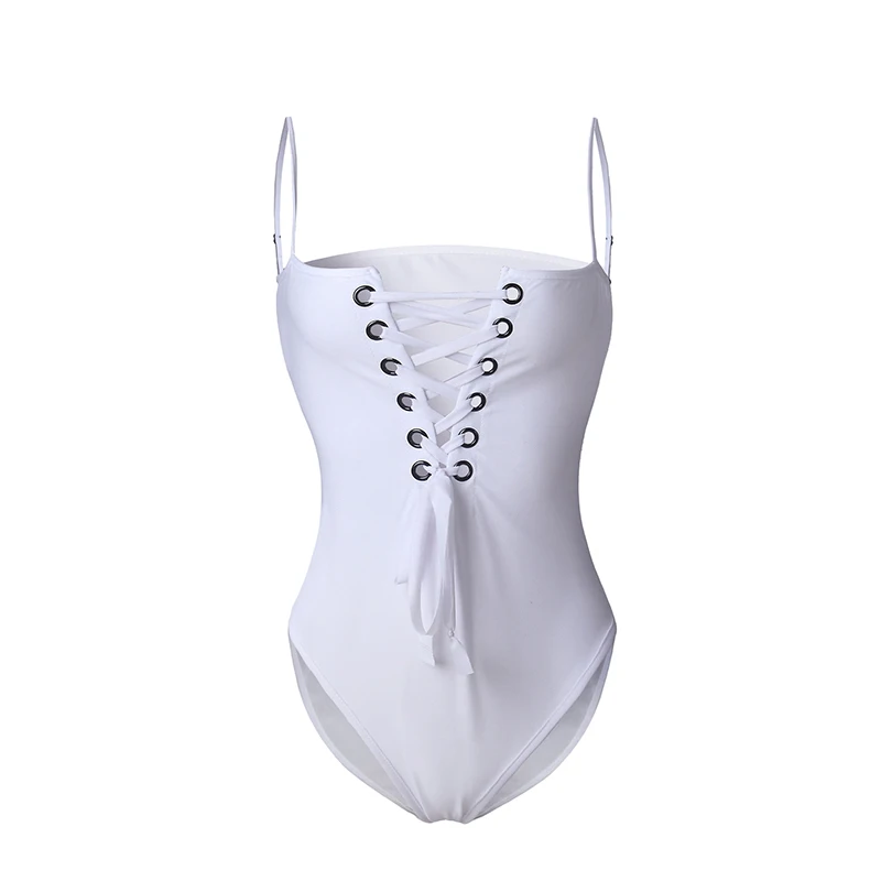 Bandage One Piece Hollow Out Swimsuit Set For Women Sexy Red Black Swimsuit Baths Bathing Suits Beach Wear Push Up Swimwear (10)