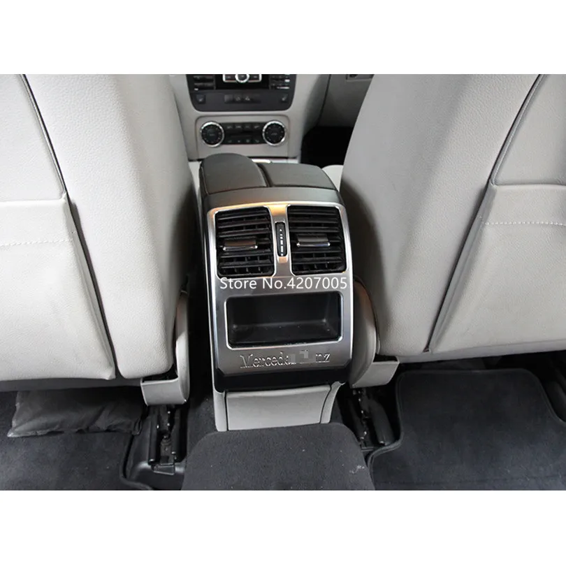 Автомобильный Стайлинг ABS хром вентилятор заднего кондиционера на выходе Крышка Накладка для Mercedes Benz GLK класс X204 200 300 360 аксессуары