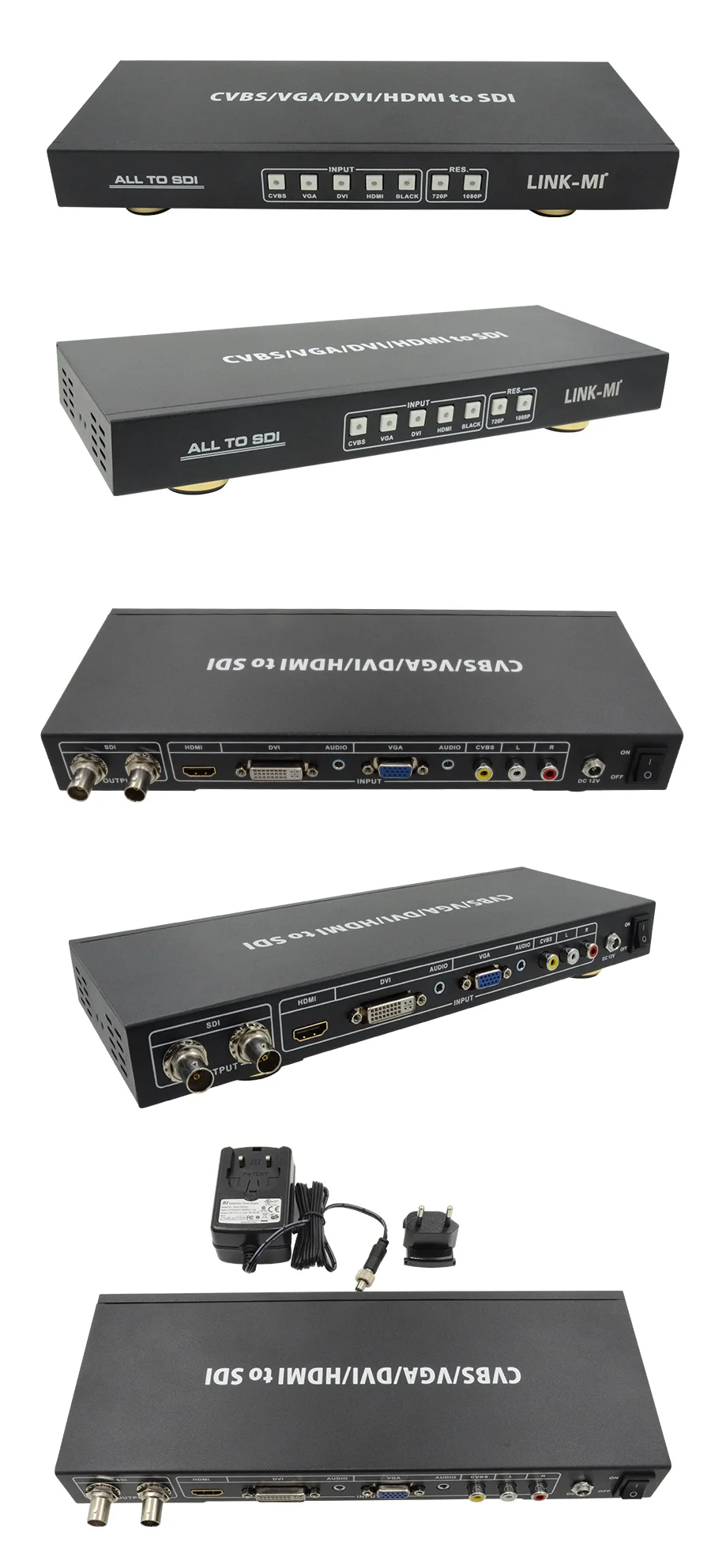 LINK-MI LM-AS01 SDI конвертер HDMI VGA DVI сигнал на видео высокой четкости SDI HD/3G-SDI композитное видео до 1080 p 200 метра