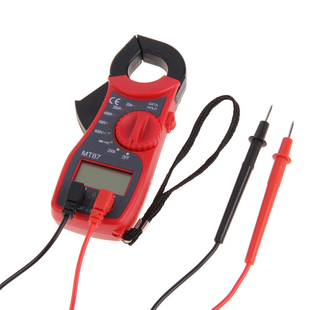 

Digital LCD Clamp-on Multimeter with test leads Voltmeter Ammeter Ohmmeter Volt Tester volt watt power meter