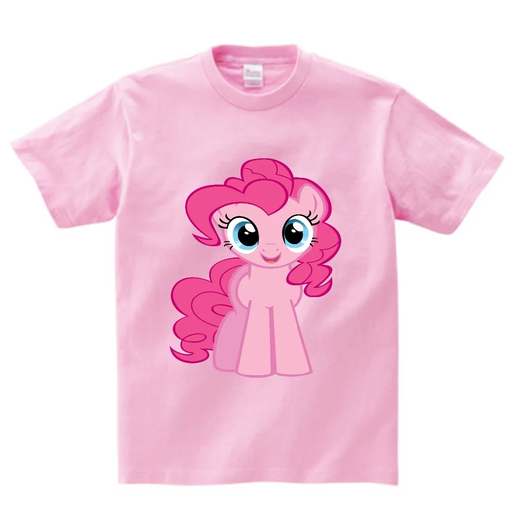 

Summer Girls My Little Poli Anime T Shirt Pinkie Pie cartoon Clothes Children For Girls Kids T-shirts Lovely Pony Clothing NN