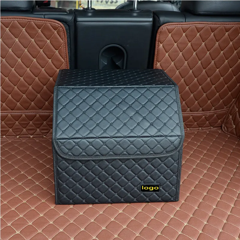 Автомобильный багажник, коробка для хранения, для семейного использования, органайзер, чехол, отделение для хранения, для автомобиля, с помощью багажника, коробка - Название цвета: black