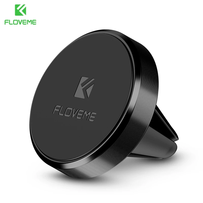 Магнитный автомобильный держатель FLOVEME для gps, универсальный держатель для мобильного телефона на вентиляционное отверстие, магнитный держатель-подставка для iPhone 7 6 X XS, автомобильный держатель для Xiaomi mi8 - Цвет: Black 2