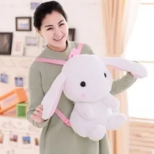 ¡ Caliente! conejo lindo mochila kids lolita suave animal de la felpa muñeca de juguete bolsa de dama kawaii Largas Orejas de conejito mochila para niñas regalo