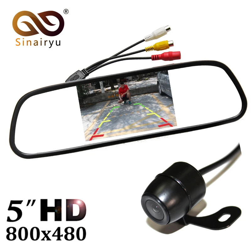 Sinairyu 5 Inch Color TFT LCD Auto Car Rear view Parking Car Mirror Monitor Auto Parking