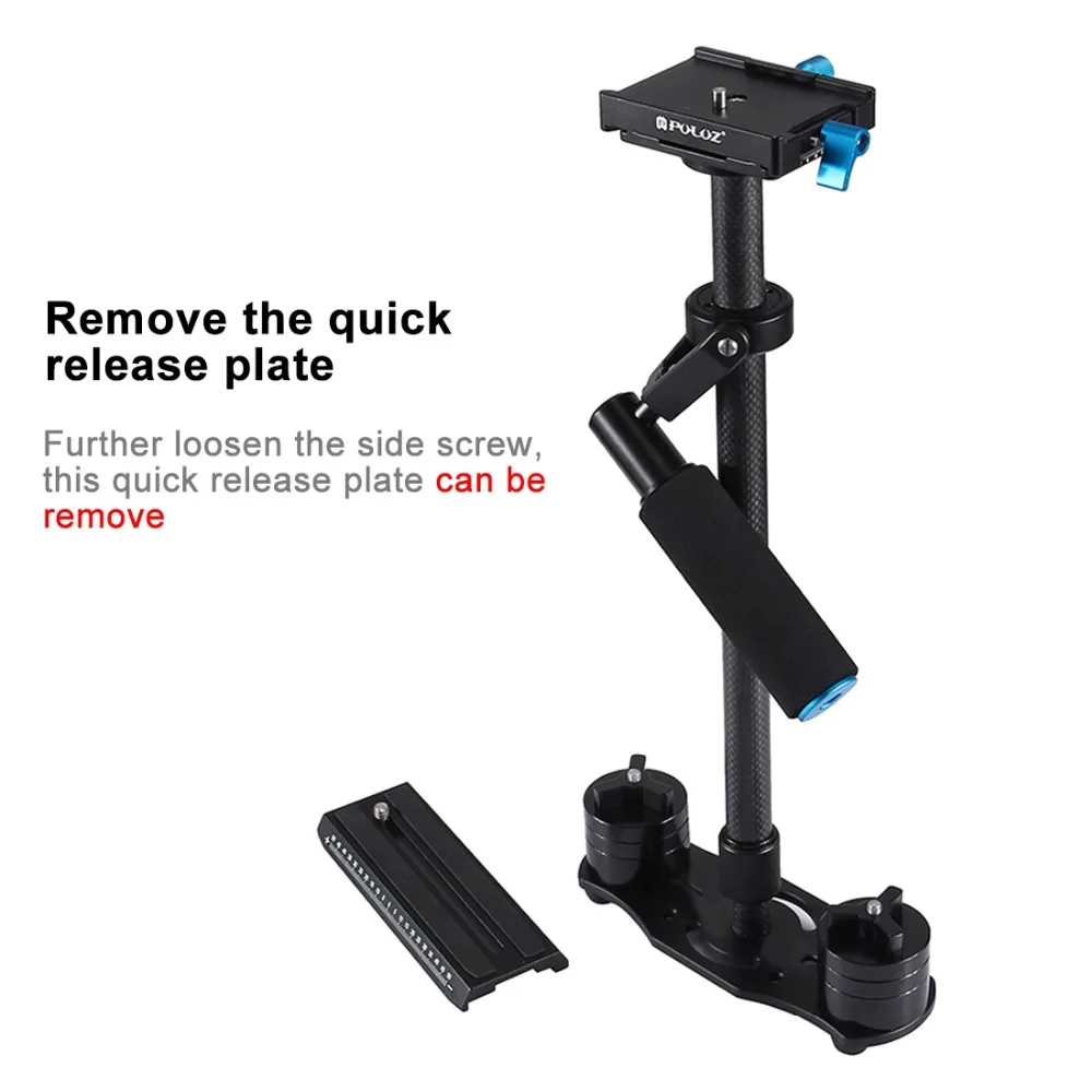  PULUZ Adjustable S60T for steadycam Scalable Carbon Fiber Handheld Camera Stabilizer for Steadicam 