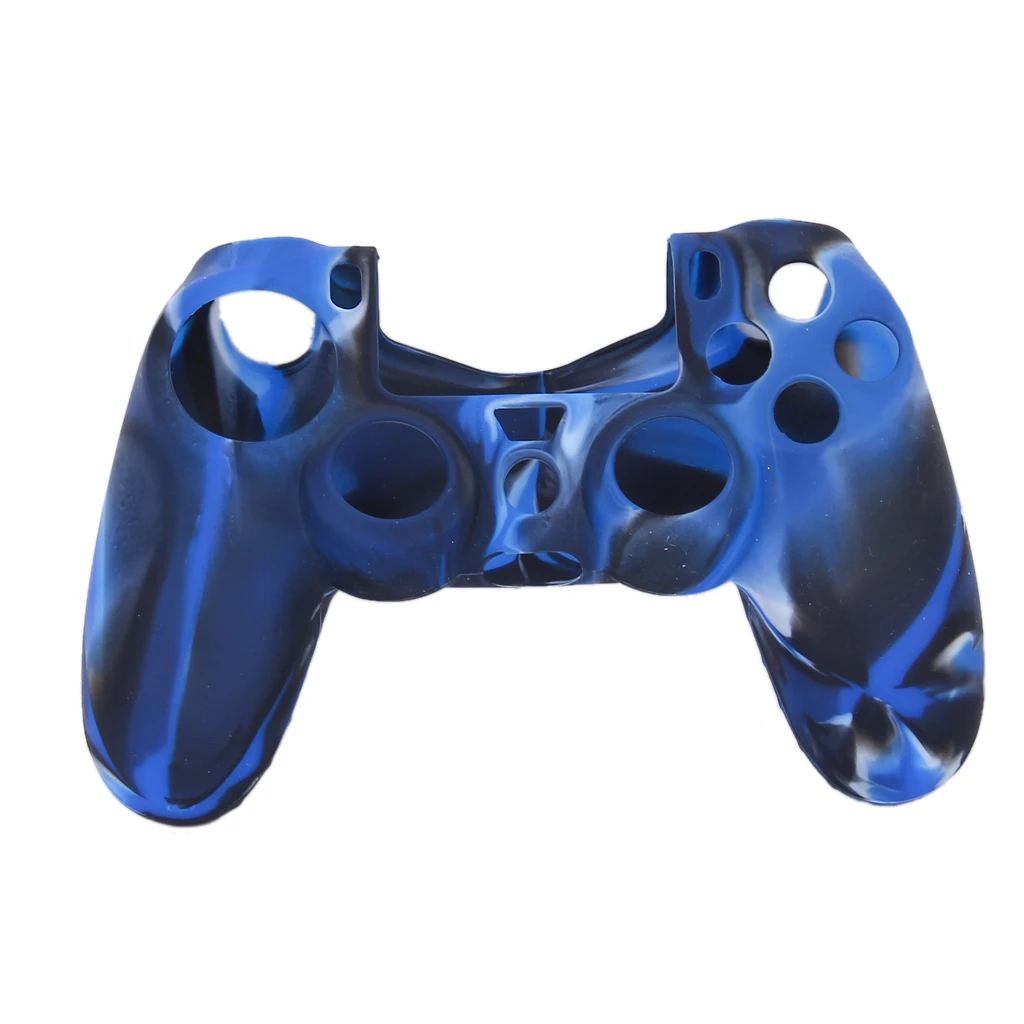 Камуфляжный силиконовый защитный чехол для контроллера Sony PlayStation 4 PS4 темно синий
