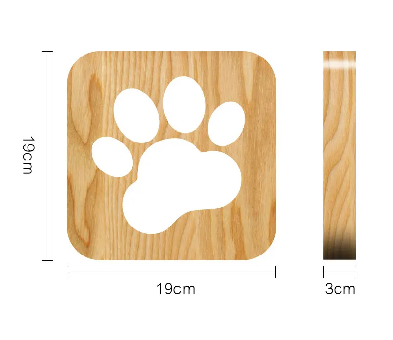 Creative 3D LED Wooden Lights Cute Dog Night Lamp Warm Mood Lamp 3D Shadow Luminaria Lamp Birthday Gifts For Baby Kids Bedroom Decor (12)
