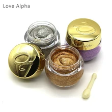 Love Alpha Single Color Eye Shadow Gel Eyes Makeup Glitter Nude Eyeshadow 16 Color EyeShadow Palette Shining Bright Brand Makeup