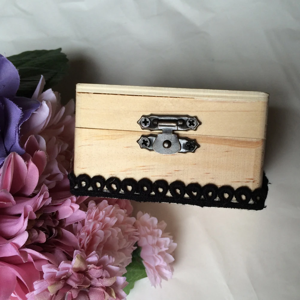 Деревянная коробочка для кольца просто женатые деревенские обручальные Обручальные кольца держатель квадратной коробки для влюбленных птиц