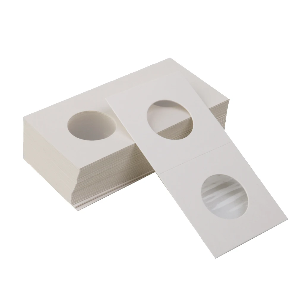 New 50pcs 2x2 Cardboard Coin Collection Flips Holders Storage 40mm | Дом и сад