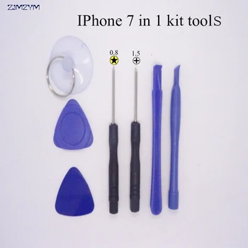 

7 in 1 Mobile Phone Repairing Tool Kit Spudger Pry Opening Tool LCD Repair Tools with 0.8MM\1.5MM screwdrivers for Iphone series