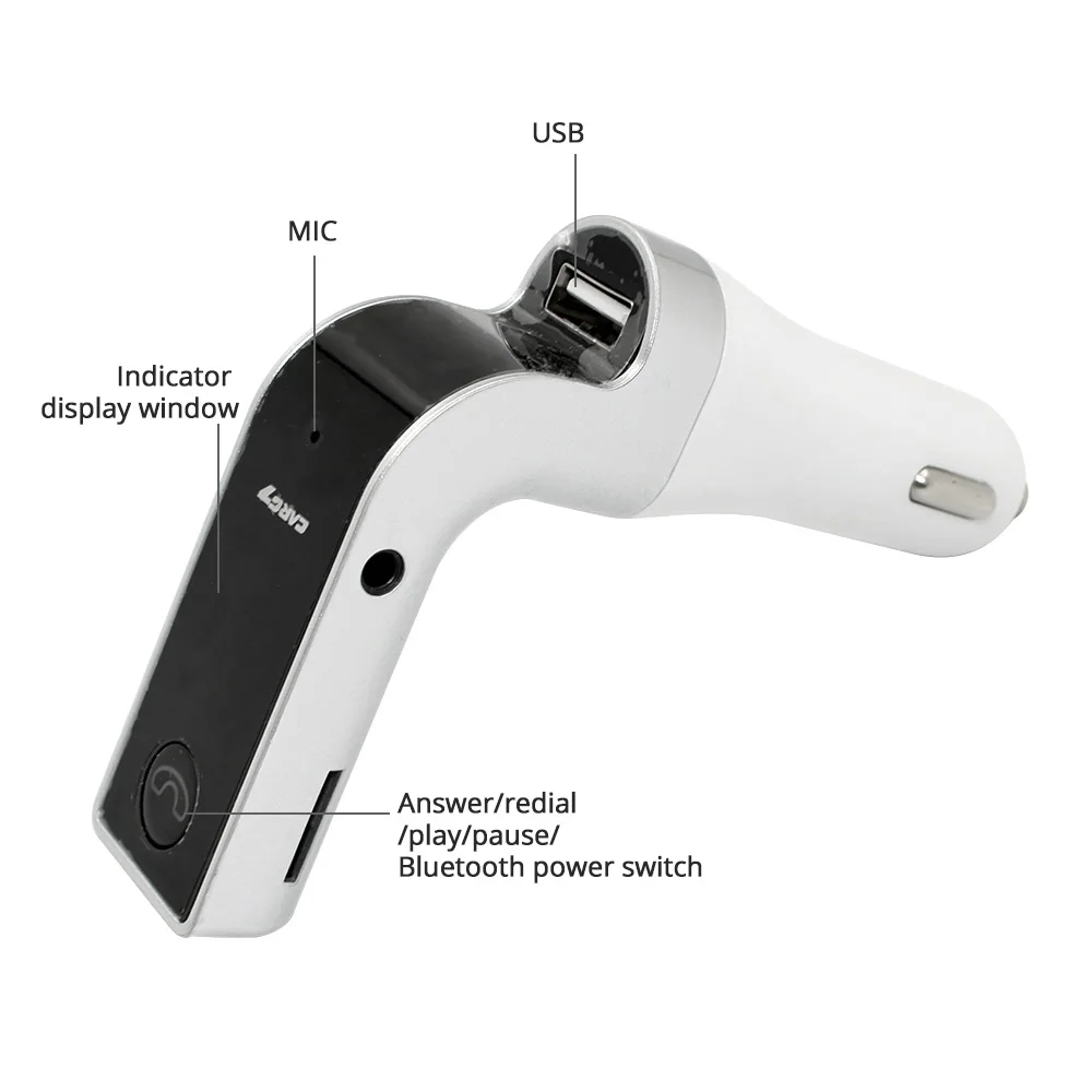FM трансмиттер Arpenkin с поддержкой Bluetooth и ЖК дисплеем|Автомобильный комплект Bluetooth|