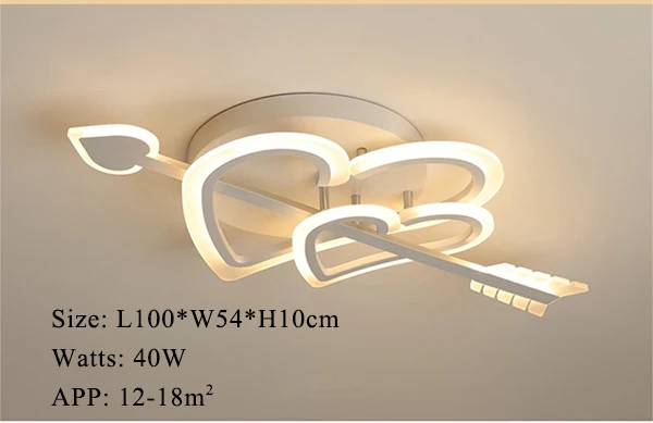 Креативные современные светодиодные потолочные лампы для гостиной, спальни, свадьбы, детской комнаты белого цвета, 110 В, 220 В, потолочные светильники - Цвет корпуса: L100xW54xH10cm