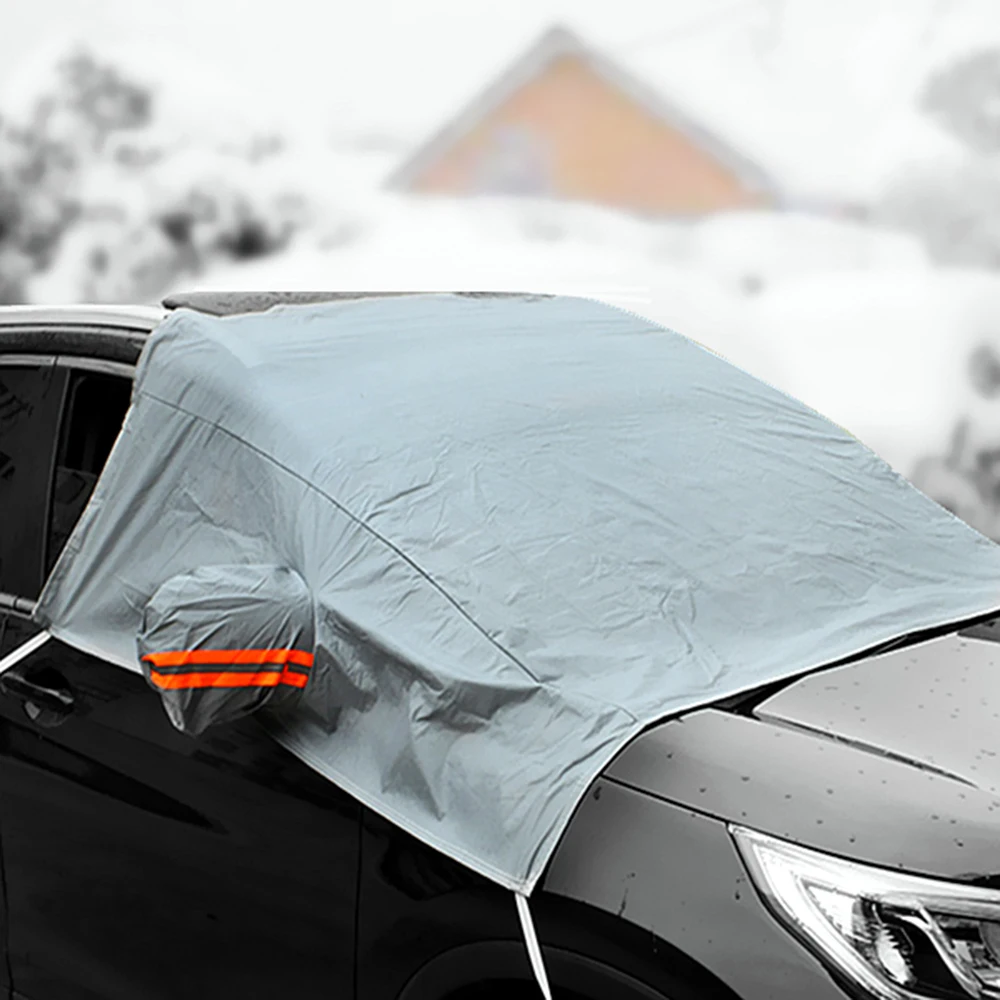 Водостойкий автомобильный Снежный чехол для лобового стекла автомобиля Защита от солнца тени протектор зима утолщение анти-Мороз