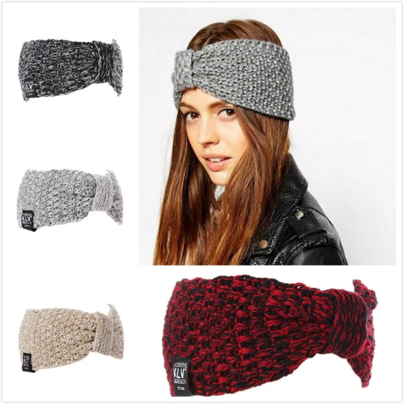 Download New Winter Solid Wide Knitting Woolen Headband Winter Warm ...