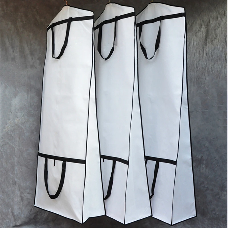 

Thick Non-woven Material Large Size For Wedding Dress Dust Cover Protector Bag Dustproof Can Be Custom Size Color Printed LOGO