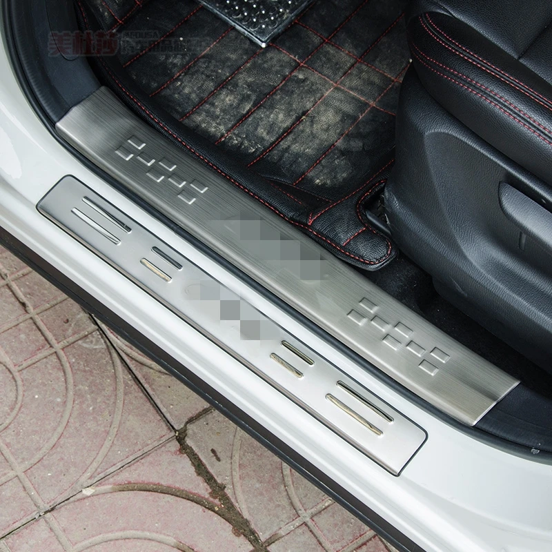 Stainless Steel Для Mazda CX-5 CX5 CX 5- нержавеющая сталь Добро пожаловать педаль refires порога полосы запчасти автомобильные аксессуары - Цвет: Stainless Steel