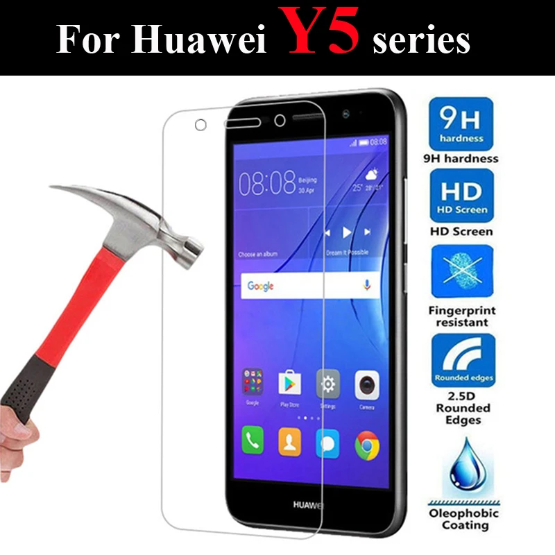 

Protective glass on for Huawei Y5 lite 2018 ii 2017 tempered glas sreen protector huawey huavei huawai 9h protection film 2.5D