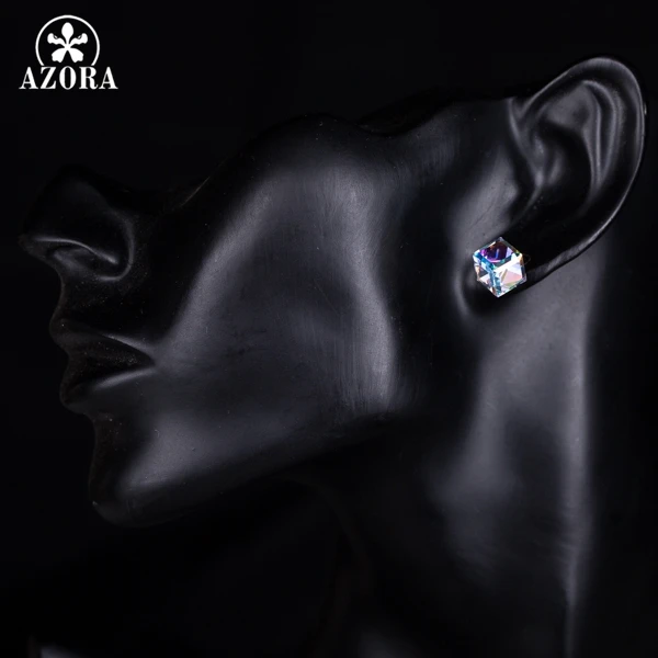 AZORA Очаровательные Привлекательные серьги-гвоздики с постепенным изменением Stellux с австрийским кристаллом TE0160