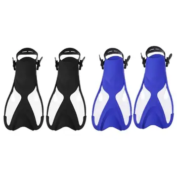 

1 Pair Adult Portable short Frog shoes Silicone Swim Fins Swimming Diving Snorkeling Foot Flippers Swimming Safe Equipment Tools
