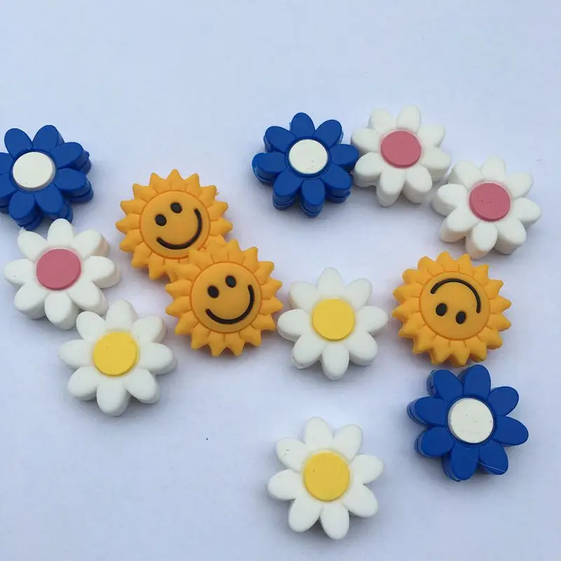

50 pcs Sunflower Tennis Racket Vibration Dampener, Tennis Damper, Tennis Accessories