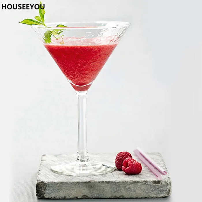 High Quanlity Margarita Glass Lead-free Martini Glass Ice Mug Veins Design Cocktail Glass Champagne Glasses Set/4pcs Drinkware