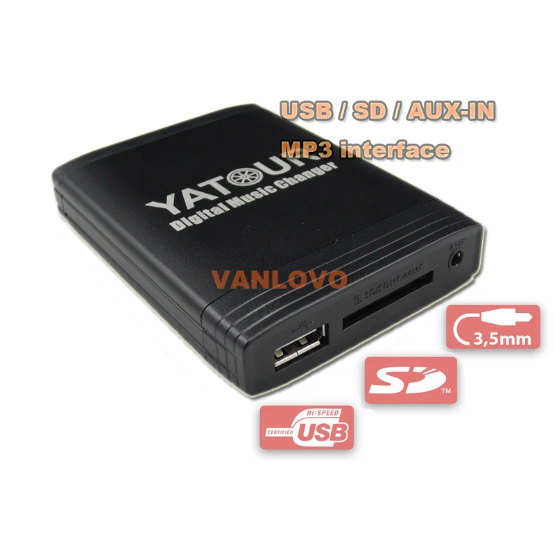 Цифровой музыкальный смены YATOUR USB SD Aux-in MP3 Интерфейс адаптер для TOYOTA Corolla 2005-2013 |